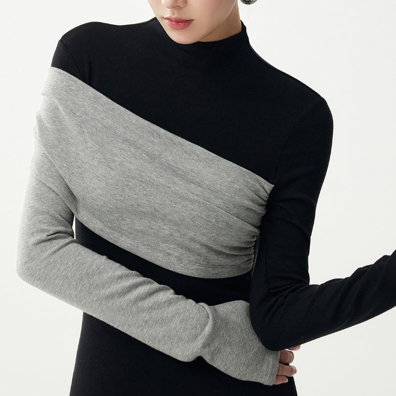 Women’s Winter Half-High Collar Long-Sleeve Layering Top – Stylish and Versatile