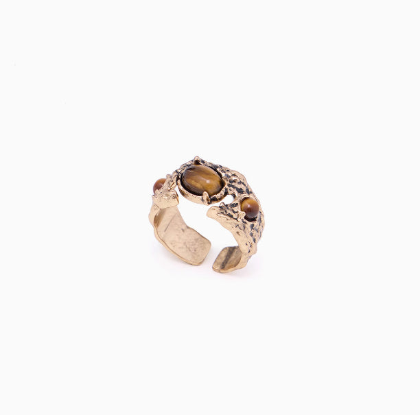 Retro Style Tigereye Ring