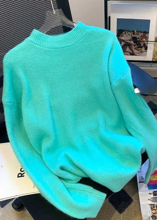 Soft Knit Thickened Pullover Sweater