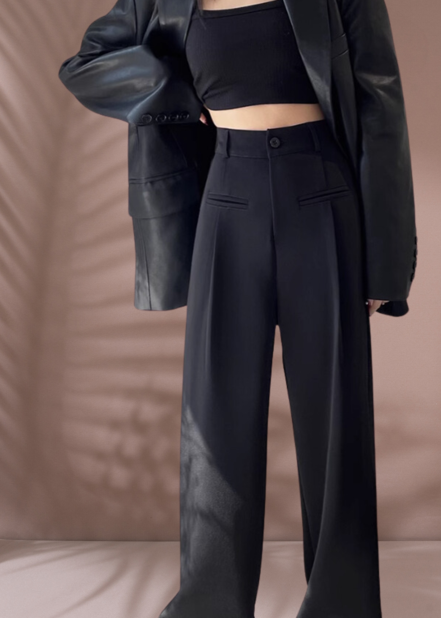 Elegant Wide-Leg High-Waist Trousers